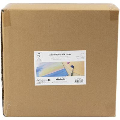 Creativ Company Canvas paneel met lijst, afm 30x30 cm, 280 gr, wit, 10 stuk/ 1 doos