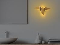 Wandlamp BIRDY 1 lamp goud - thumbnail
