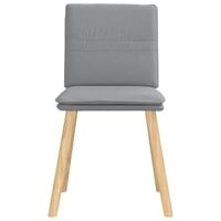 Eetkamerstoelen 6 st stof lichtgrijs - thumbnail