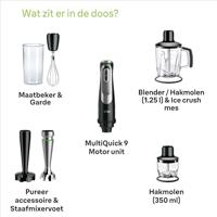 Braun MQ 9147X Staafmixer 1200 W Zwart, RVS - thumbnail