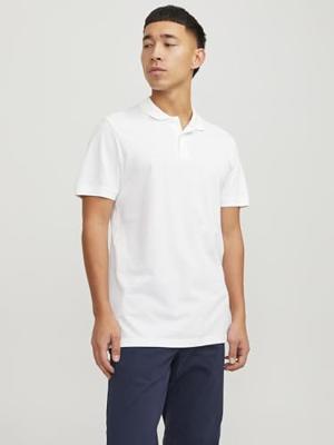 Jack & Jones Jjebasic Polo Ss Noos Poloshirts White Slim Fit
