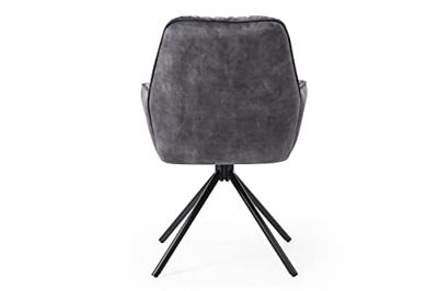 Artistiq Eetkamerstoel 'Gadi' Velvet, kleur Zwart