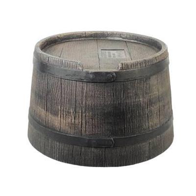 Nature standaard voor regenton met hout-look 45x28,5 cm bruin