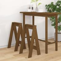 Krukken 2 st 40x40x75 cm massief grenenhout honingbruin - thumbnail