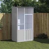 Vogelkooi 115x78x200 cm gegalvaniseerd staal grijs - thumbnail