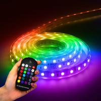 Glow60 RGB LED Strip 2 meter - IP65 waterdicht - Dimbaar - Buiten & Binnen - 60 LEDs/m - 14 Watt 616lm - SMD 5050 - IP65 waterdicht - Inkortbaar per meter - thumbnail