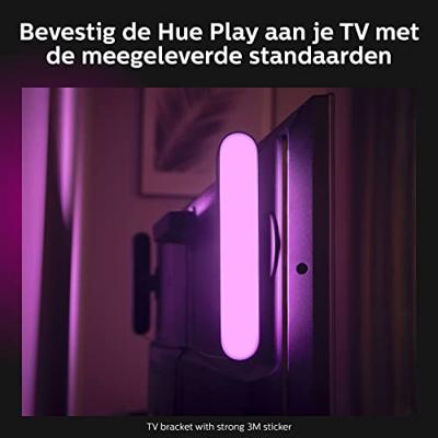 Philips Hue play lightbar - wit en gekleurd licht - ervaar het ultieme gamen - wit - 2-pack - basis