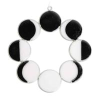Raamhanger met Maanfasen Maan - Zwart & Wit Rond (12 cm) - thumbnail