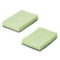 Mr. Eco schuurspons ft 9,8 x 6,8 x 2 cm, met stevige vezels, pak van 2 stuks - thumbnail