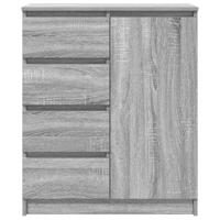Dressoir met lades 71x35x84 cm spaanplaat grijs Sonoma - thumbnail