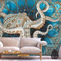 Fotobehang - Zen Octopus , Mandala, premium print vliesbehang - thumbnail