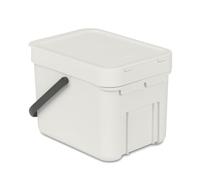 Brabantia Sort & Go afvalemmer 6 liter light grey - thumbnail