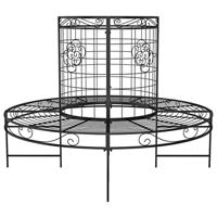 Boombank rond Ø137 cm staal zwart - thumbnail