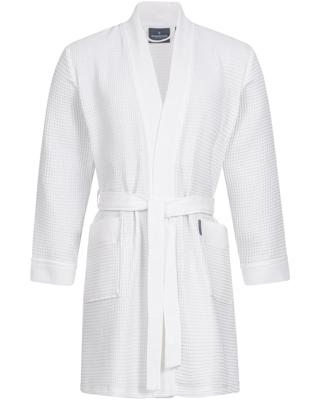 Morgenstern Morgenstern badjas Sascha Kimono wafelstof kort 100cm Wit M