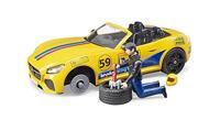 Bruder 02504 RAM Power Wagon en Roadster Bruder Racing Team + Figuur 1:16 - thumbnail