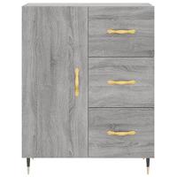 Dressoir 69,5x34x90 cm bewerkt hout grijs sonoma eikenkleurig - thumbnail