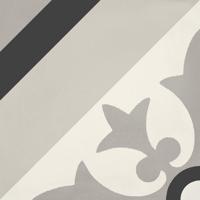 Portugese Vloertegel Jos Hidro Geoflower Black 19.7x19.7 cm Jos. - thumbnail