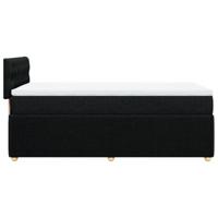 Boxspring met matras stof zwart 90x200 cm - thumbnail