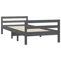 Bedframe massief grenenhout grijs 90x200 cm - thumbnail