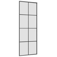 Schuifdeur met beslag 76x205 cm ESG-glas en aluminium - thumbnail