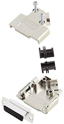 Amphenol L17D45PK-M-09+L77HDE15S D-sub female connectorset 45 ° Aantal polen: 15 Soldeerkelk 1 stuk(s)