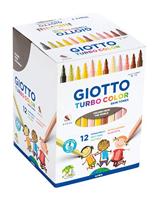 Giotto Turbo Color Skin Tones viltstiften, etui van 12 stuks - thumbnail