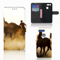 Honor View 20 Telefoonhoesje met Pasjes Design Cowboy - thumbnail