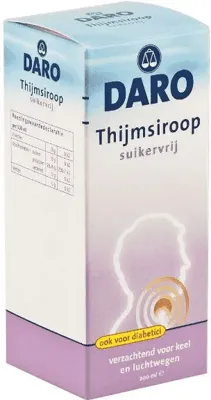 Daro Thijmsiroop suikervrij 200 Milliliter