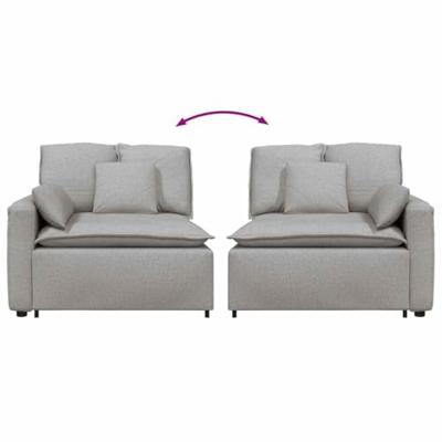 Modulaire bank Armleuning eindmodule met kussens 100 cm