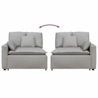 Modulaire bank Armleuning eindmodule met kussens 100 cm - thumbnail