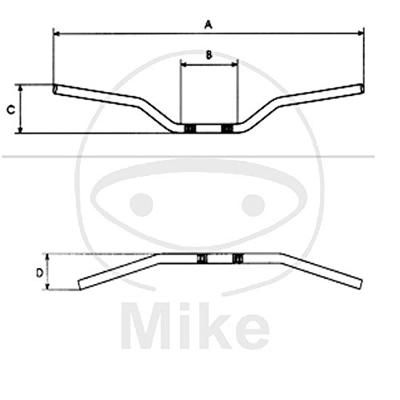 TOMMASELLI endurostuur handlebar steel chr flat tuev