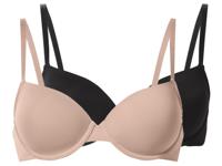 esmara Set van 2 BH's (Zwart/beige, 85C) - thumbnail