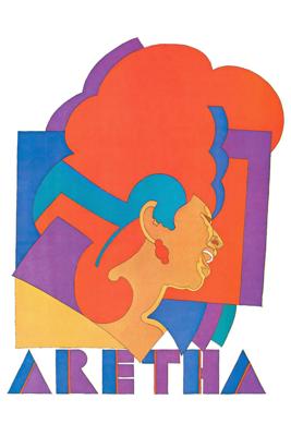 Poster - Aretha Franklin, Kleurrijke poster uit 1968, Premium Print, Professioneel Fotopapier