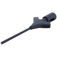 SKS Hirschmann MICRO-KLEPS sw Krokodillenklem Steekaansluiting 0.64 mm Ohne Messkategorie Zwart - thumbnail