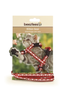 Beeztees Kittentuig Hartjes Rood 120cm x 10mm - thumbnail