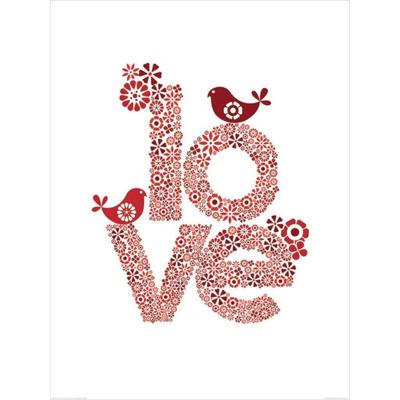 Kunstdruk Valentina Ramos - Red Love 60x80cm Kunstdruk Valentina Ramos - Red Love 60x80cm