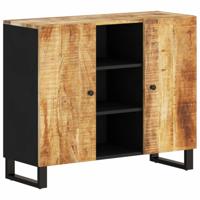 Dressoir met 2 deuren 90x33x75 cm massief mangohout - thumbnail