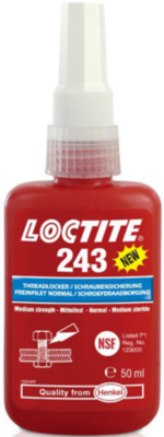 LOCTITE schroefbeveiliging "243" screw retention 50ml water bottles