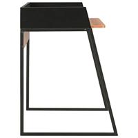 Bureau 90x60x88 cm zwart en bruin - thumbnail
