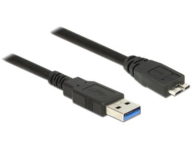 Delock USB-kabel USB-A stekker, USB-micro-B stekker 1.50 m Zwart 85073