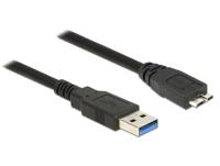 Delock 85073 Kabel USB 3.0 Type-A male > USB 3.0 Type Micro-B male 1,5 m zwart - thumbnail