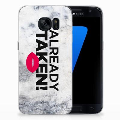 Samsung Galaxy S7 | Siliconen hoesje | met naam Already Taken White