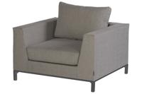 WOOOD Sicilië Loungetoel Tuin - Aluminium - Taupe - 100x88x60 - thumbnail