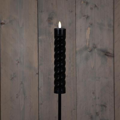 Solar swirl fakkel zwart op steker 97cm