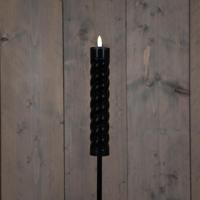 Solar swirl fakkel zwart op steker 97cm - thumbnail