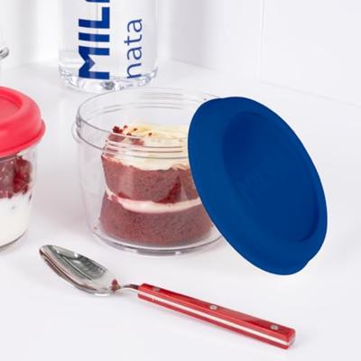 Hermetische Lunchtrommel Milan 500 ml Blauw Transparant Plastic Rond Ø 12 cm