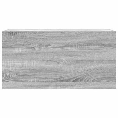 Badkamerwandkast 80x25x40 cm bewerkt hout grijs sonoma eiken
