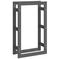 Haardhoutrek 60 x 25 x 100 cm massief grenenhout grijs - thumbnail