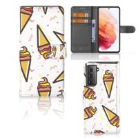 Samsung Galaxy S21 | Book Cover | Icecream | Portemonnee hoesje - thumbnail