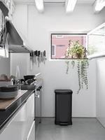 Curver Deco bin metalics 246364 Afvalbak 50 l (b x h x d) 390 x 720 x 290 mm Zwart 1 stuk(s) - thumbnail